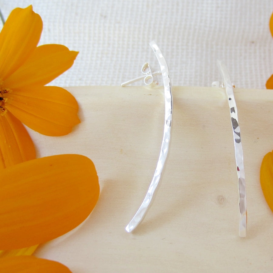 Hammered Bar Earrings