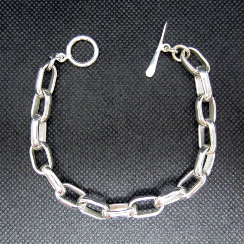 PULSERA PLATEADA ESLABONES - Petick Joyería Artesanal